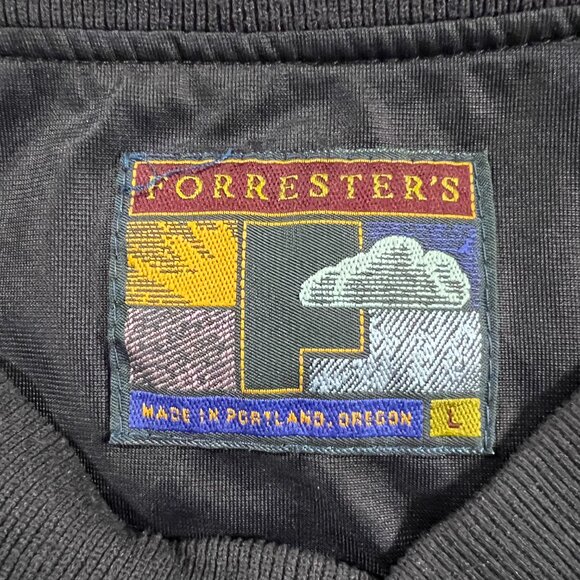 Vintage Forrester's Outerwear V-Neck Blue Plaid Men's Windbreaker Size L EUC‎ - Picture 2 of 5